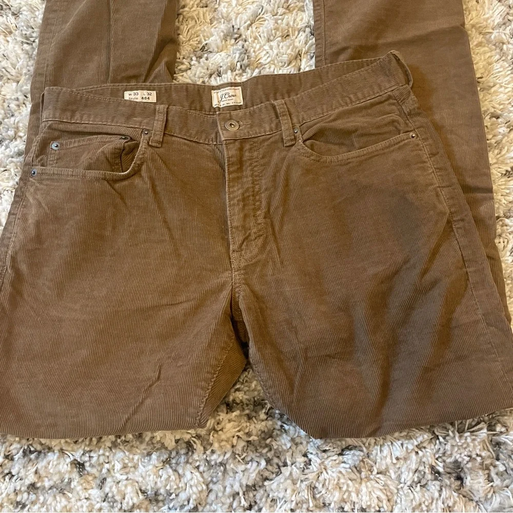 J. Crew Brown Corduroy Pants Straight Leg